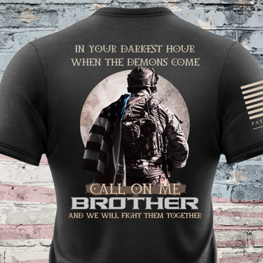 Patriotic Tee Honoring Military Brotherhood